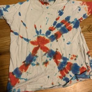 a tie dye basic tee